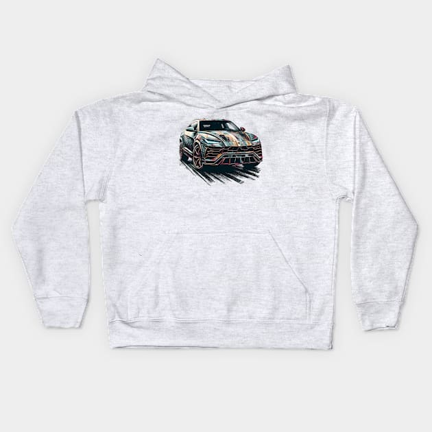 Lamborghini Urus Kids Hoodie by Vehicles-Art